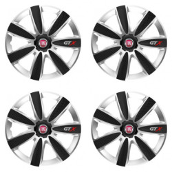 Puklice pre Fiat (červené) 14 GTX CARBON silver/black