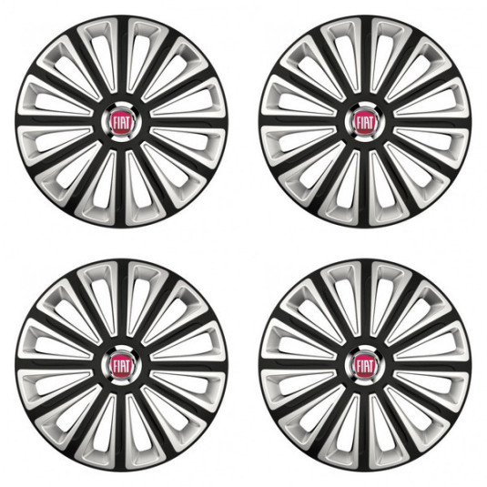 Puklice pre Fiat (červené) 14 TREND RC double colour