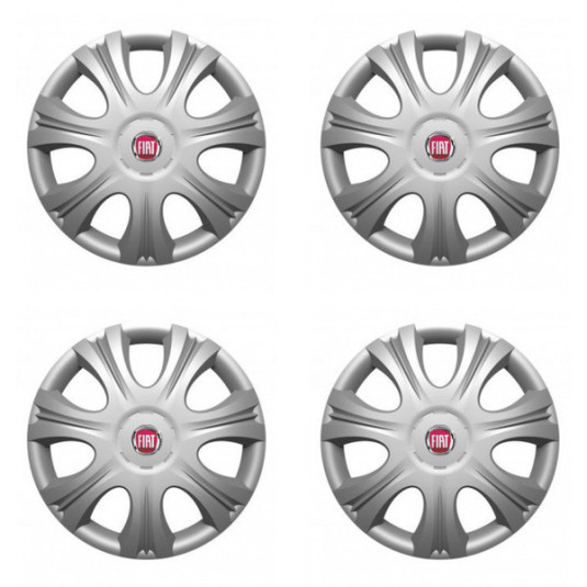 Puklice pre Fiat (červené) 14 IMPULSE