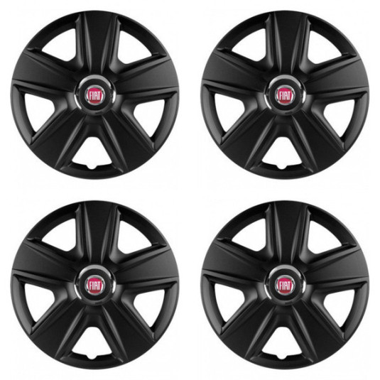 Puklice pre Fiat (červené) 14 ESPRIT RC BLACK