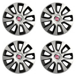 Puklice pre Fiat (červené) 15 STRATOS double colour - výpredaj