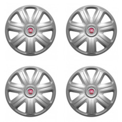 Puklice pre Fiat (červené) 15 COMFORT