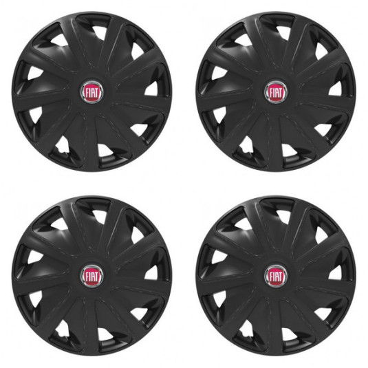 Puklice pre Fiat (červené) pre dodávky 15 Craft black