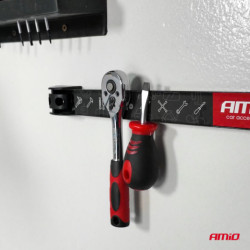 Magnetické držiaky na náradie 1x20cm 1x30,5cm 1x46cm sada AMiO-04263