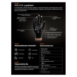 Nitrilové rukavice GoGrip čierne veľkosť M, 50 ks