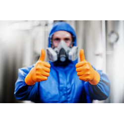 Nitrilové rukavice GoGrip oranžové veľkosti M, 50 ks