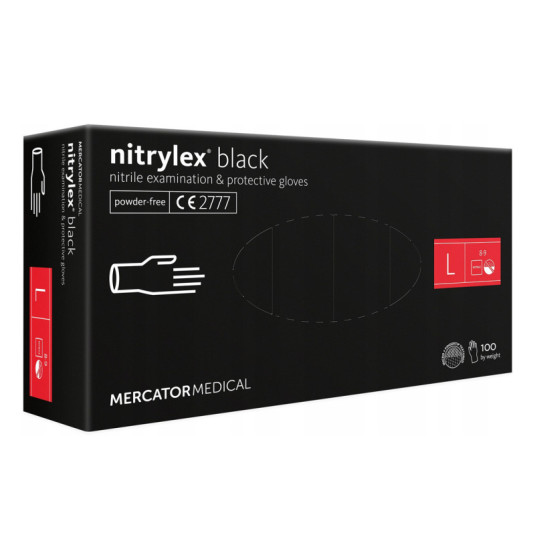 Nitrilové rukavice Nitrylex Basic veľkosť L, 100 ks black