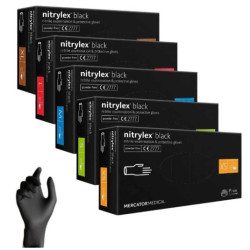 Nitrilové rukavice Nitrylex Basic veľkosť M, 100 ks black
