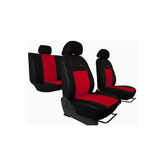 Poťahy pre TOYOTA COROLLA SEDAN XI (2013-2018) Exclusive Alcantara (Alcantara-koža) červená