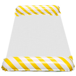 Nafukovací plážový matrac hojdacia sieť vodné lehátko kreslo bazén žltá