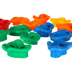 Lezecké skaly a lezecké úchyty pre deti farebné 20 ks + skrutky