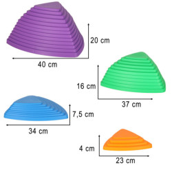 Senzorická dráha pre tréning rovnováhy, 11 prvkov- farebné