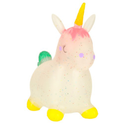 Detský skákací mostík s pumpou s gumovým jednorožcom