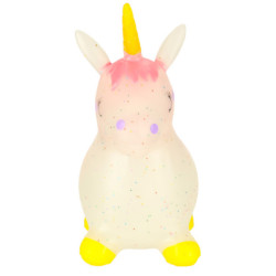 Detský skákací mostík s pumpou s gumovým jednorožcom