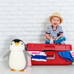 Cestovný vankúš 2v1 na krk do auta lietadlo tučniak maskot