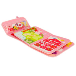 Senzorické zmyslové montessori manipulačné dosky na batoh ružové