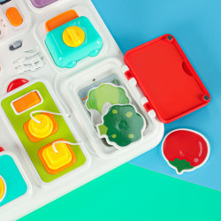 Senzorická manipulačná doska montessori kuchynské hodiny svetlo zvuk