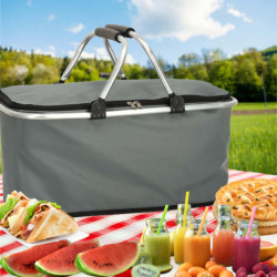 Tepelný skladací piknikový kôš- sivý