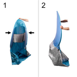 Samostatne skladací záhradný plážový stan modrý