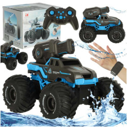 RC auto jazdiace na vode vodotesné, modré