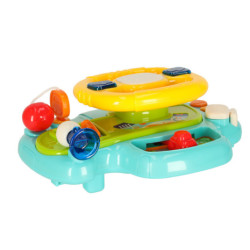 Detský interaktívny volant simulátor hudby znie modro