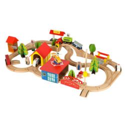 Drevená vlaková lokomotíva mesto 69el