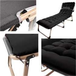 Turistické skladacie poľné lôžko- čierne