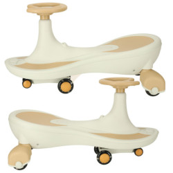 Odrážadlo svietiace LED kolesá s hrajúcou hudbou, zlato- biela