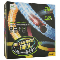 Dlhá rúrková trať s rýchlym vozidlom 210 prvkov