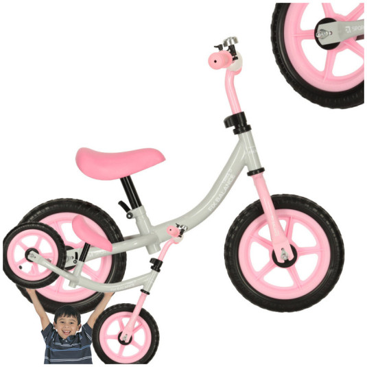 Trojkolka TRIKE FIX BALANCE  bielo-ružový