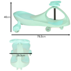 Vozítko svietiace LED kolesá modré