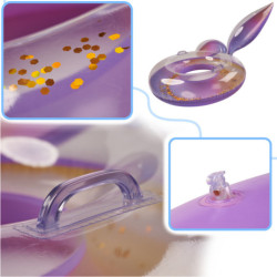 Nafukovacie koleso morská panna s trblietavou galaxiou XXL