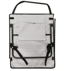 Plážové ležadlo s opierkou 150x47x48cm sivé