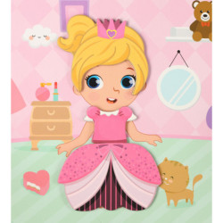 Magnetické puzzle obliekajúce bábiku 51el.