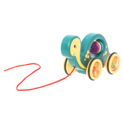 Drevená hrkálka na šnúrke mobilná korytnačka