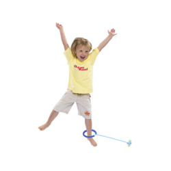 Hula hop noha skákacia lopta svietiaca LED, modrá