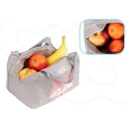 Termoizolačná taška na raňajky obed líška ružová