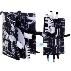 Zmyslová kniha mäkké safari chvosty zvierat