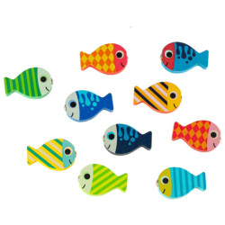 Drevené počítacie koliesko rybárskej abecedy