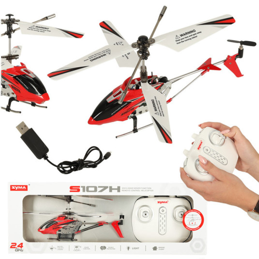 SYMA S107H RC vrtuľník 2,4 GHz RTF červený