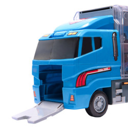 Transportér TIR launcher + kovové autá polície