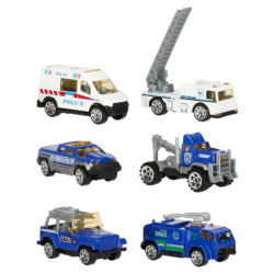 Transportér TIR launcher + kovové autá polície