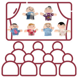 Plyšové maňušky na prsty 6ks