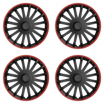 Puklice pre Škoda 16 CRYSTAL RO black