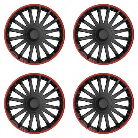 Puklice pre Škoda 16 CRYSTAL RO black