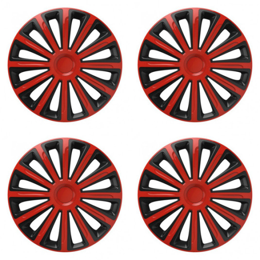 Puklice pre Škoda 16 TREND red and black