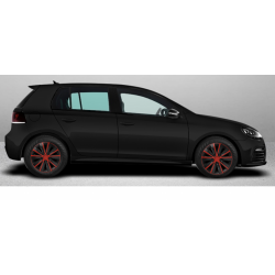 Puklice pre Škoda 16 RAPIDE red and black