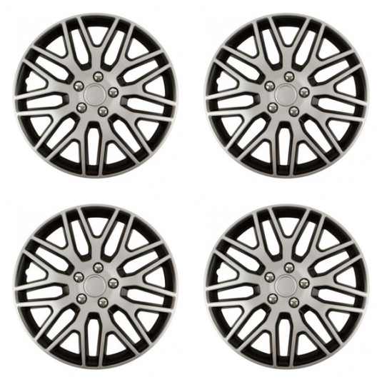 Puklice pre Škoda 15 Dakar NC silver and black