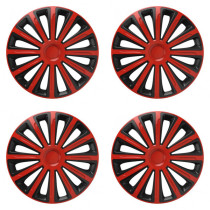 Puklice pre Škoda 15 TREND red and black