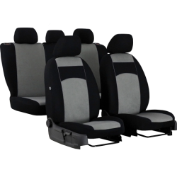 Autopoťahy Tuning 100% šedo-čierne (velour-textil)